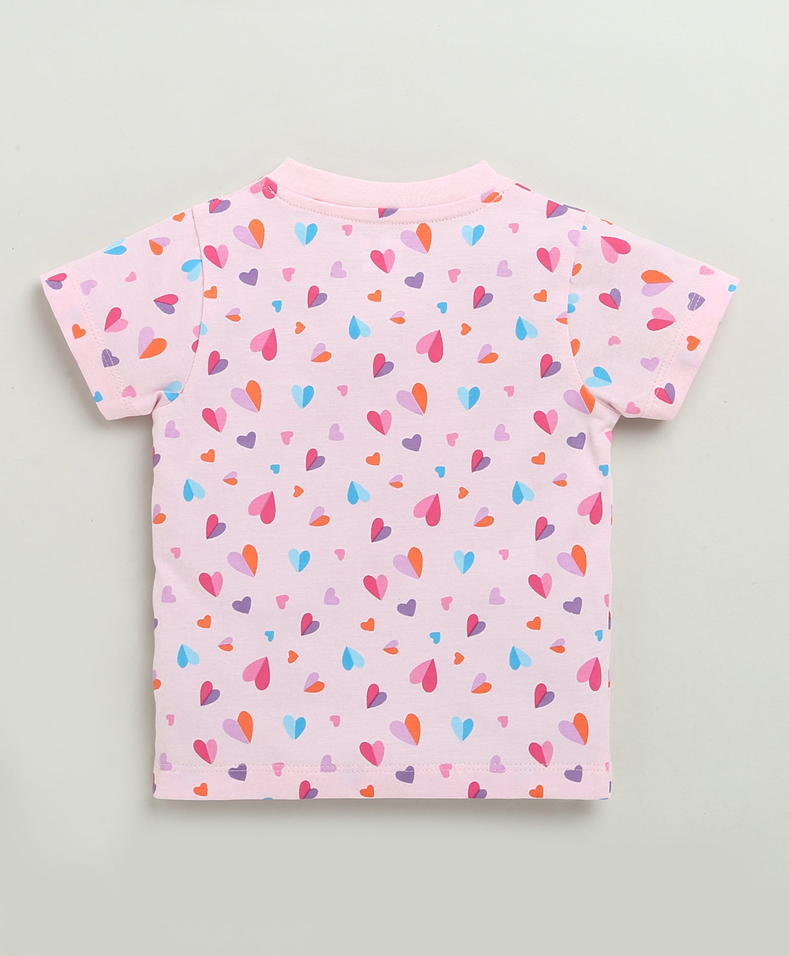 BUMZEE Pink Baby Girls Half Sleeves Jabla & Short Set