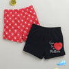 BUMZEE Navy & Red Girls Shorts Pack Of 2