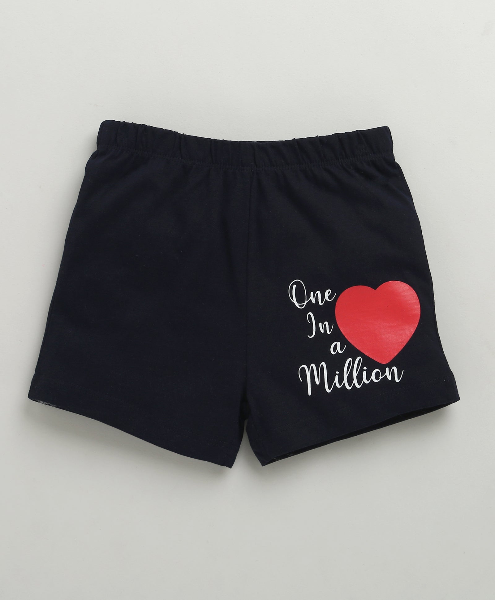BUMZEE Navy & Red Girls Shorts Pack Of 2