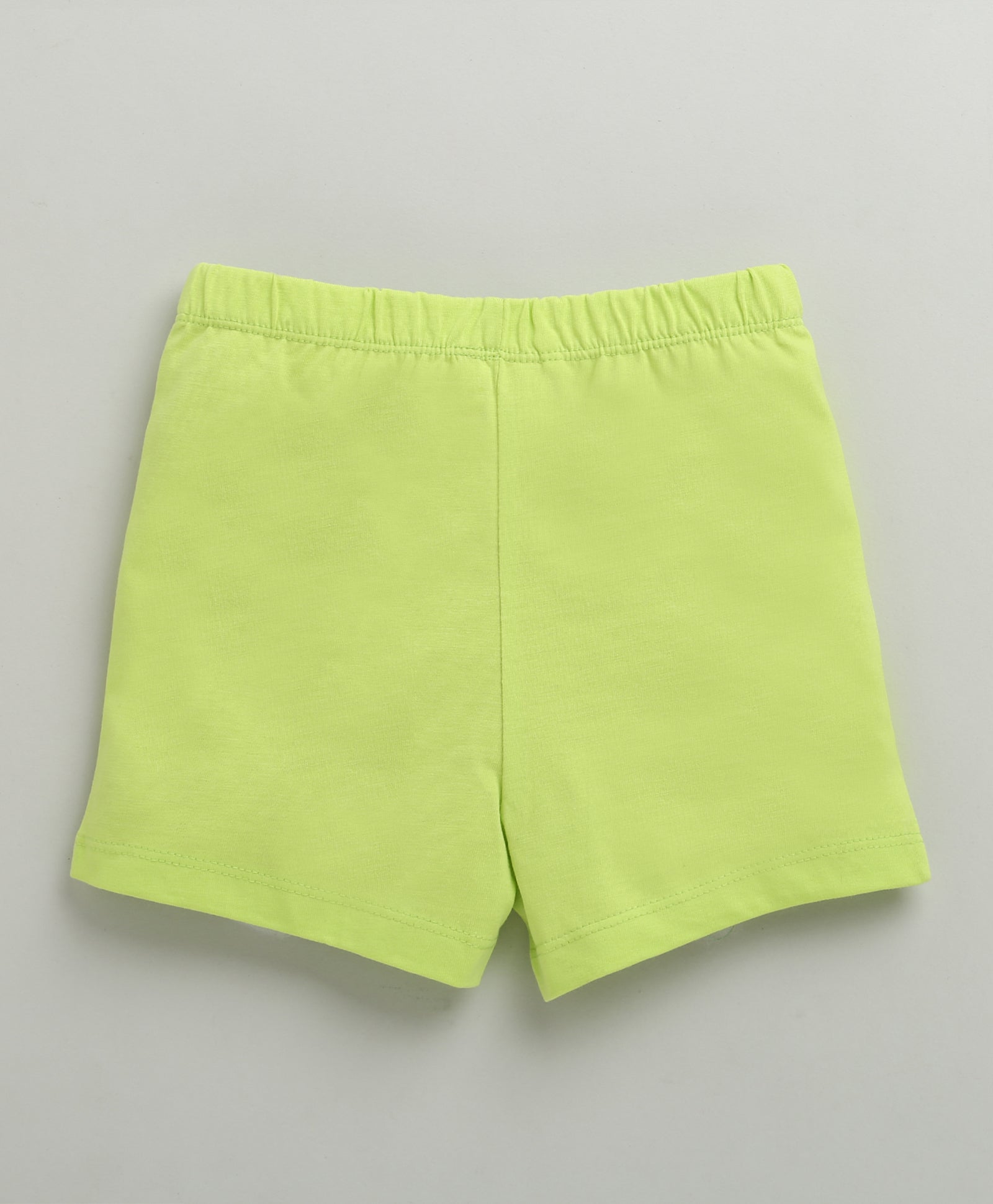BUMZEE Baby Pink & Green Girls Shorts Pack Of 2