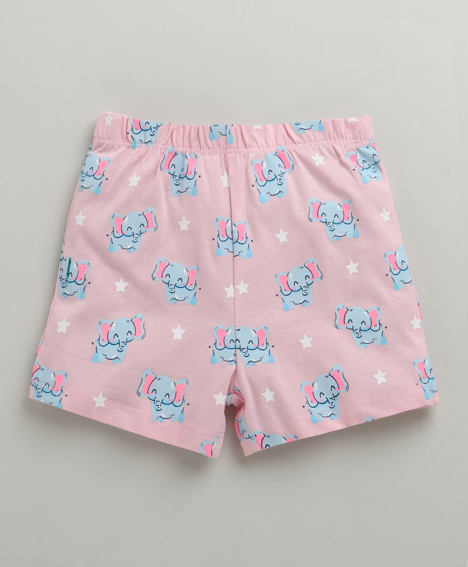 BUMZEE Baby Pink & Green Girls Shorts Pack Of 2