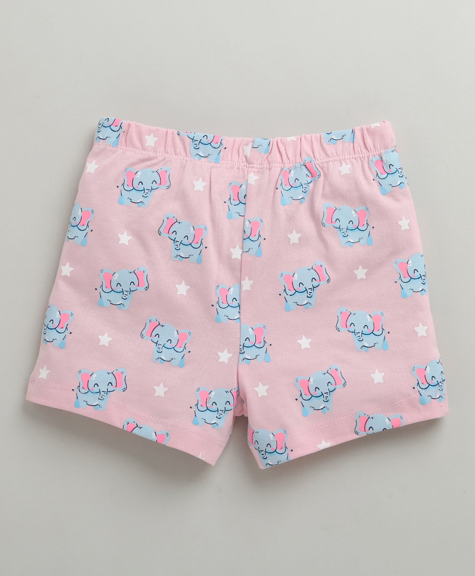 BUMZEE Baby Pink & Green Girls Shorts Pack Of 2