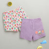 BUMZEE White & Lavender Girls Shorts Pack Of 2