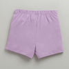 BUMZEE White & Lavender Girls Shorts Pack Of 2