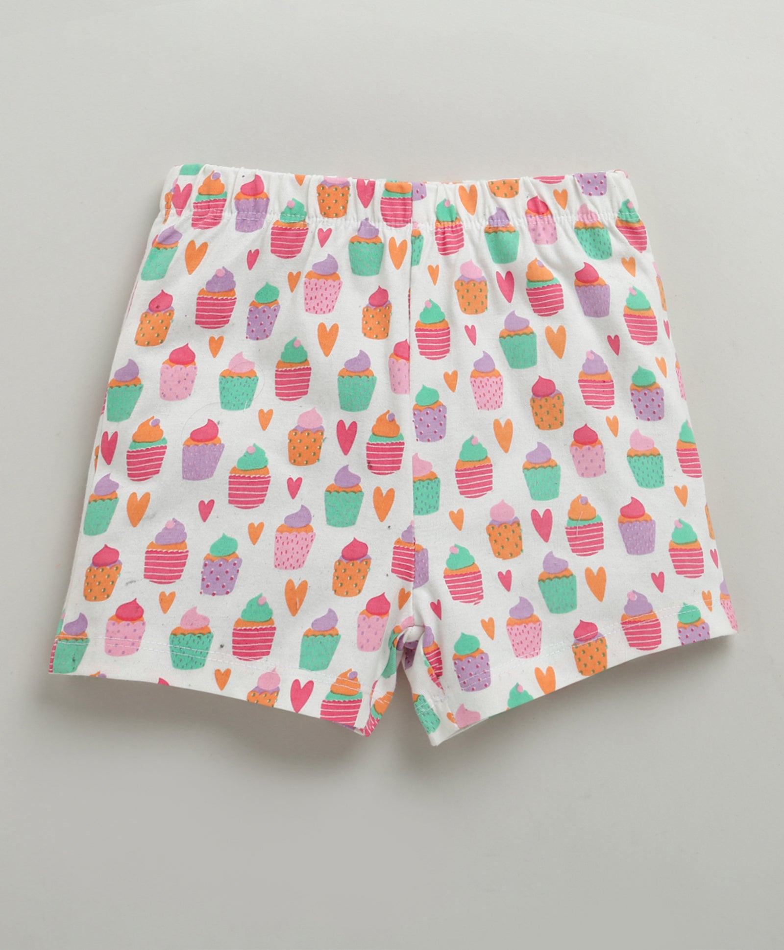 BUMZEE White & Lavender Girls Shorts Pack Of 2