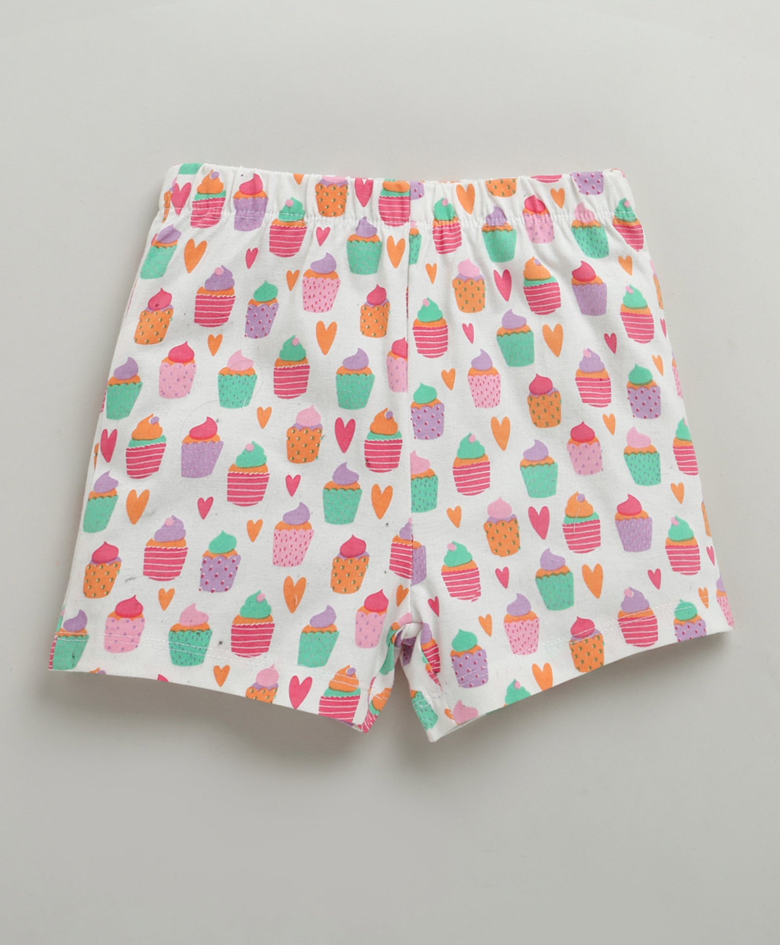 BUMZEE White & Lavender Girls Shorts Pack Of 2