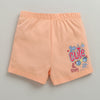 BUMZEE Powder Blue & Peach Girls Shorts Pack Of 2