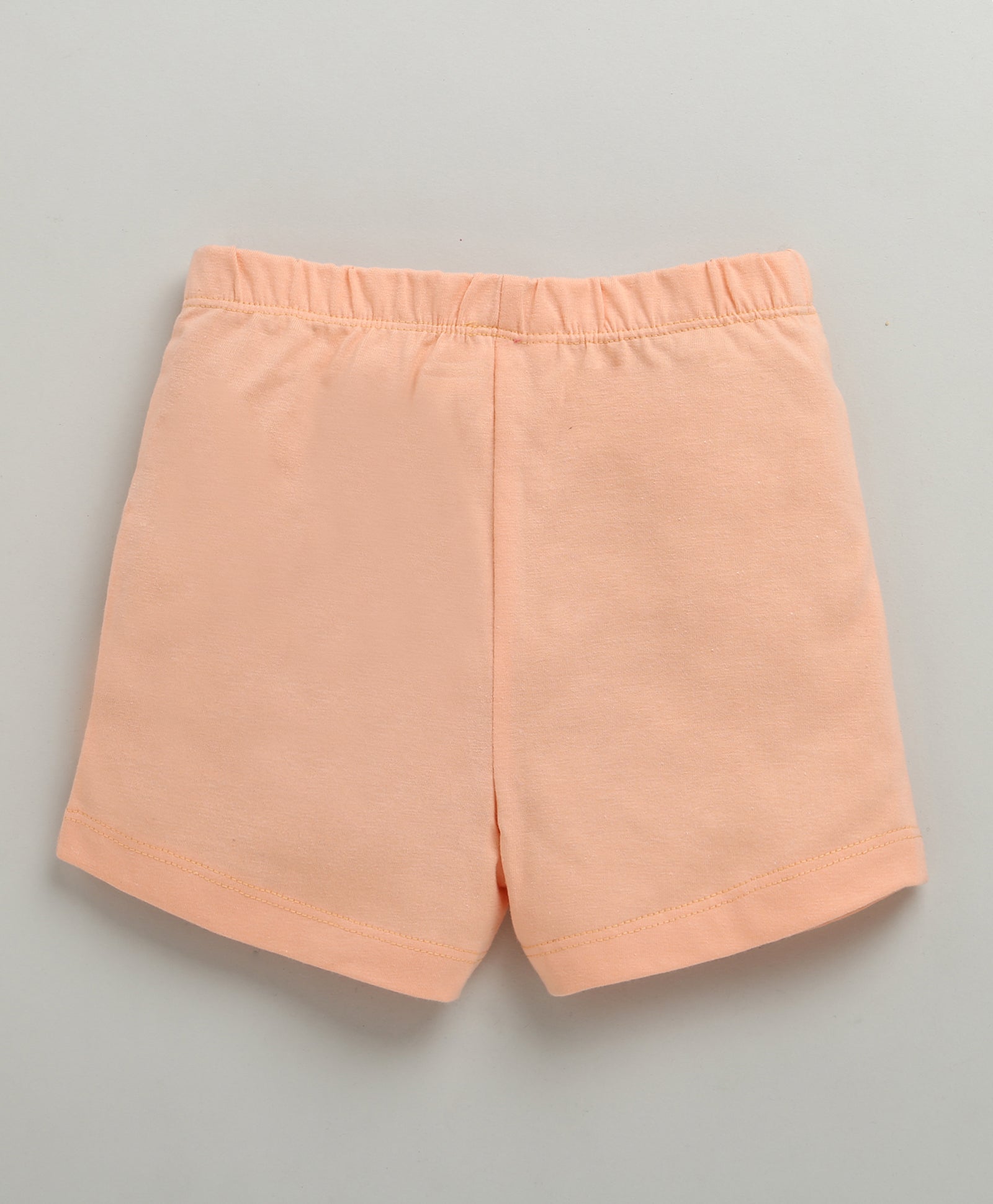 BUMZEE Powder Blue & Peach Girls Shorts Pack Of 2