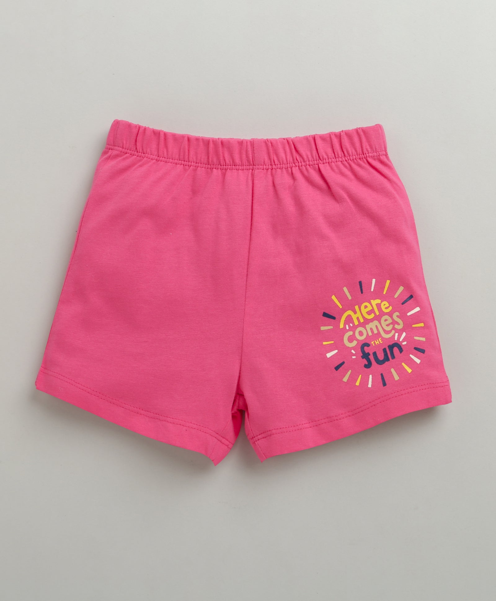 BUMZEE Navy & Pink Girls Shorts Pack Of 2