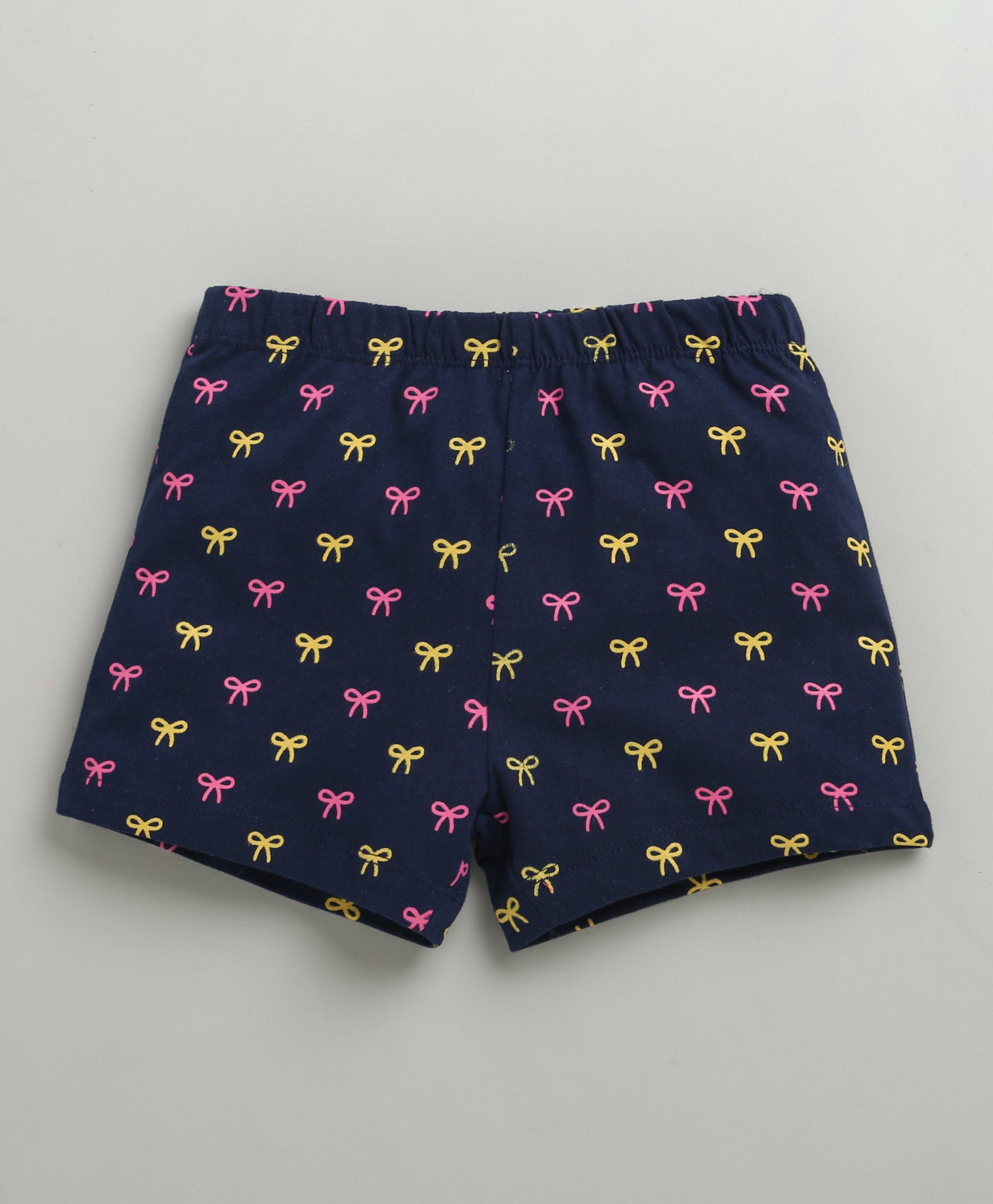BUMZEE Navy & Pink Girls Shorts Pack Of 2
