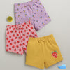 BUMZEE Pink & Lavender Girls Shorts Pack Of 3
