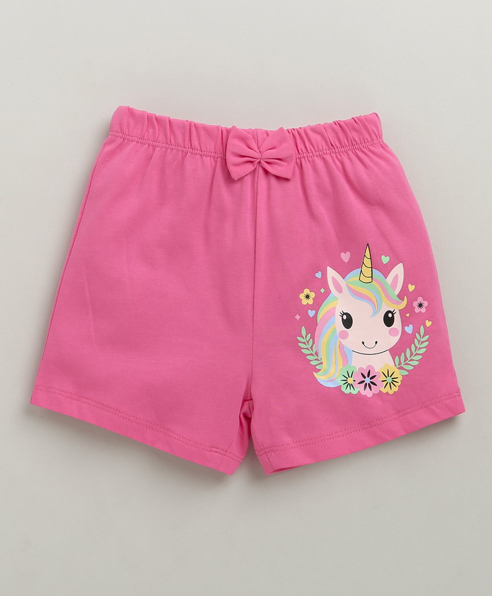 BUMZEE Green & Pink Girls Shorts Pack Of 3