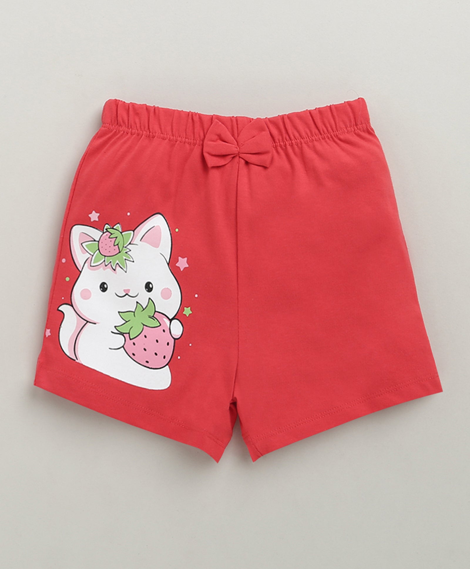 BUMZEE Sky Blue & Peach Girls Shorts Pack Of 3