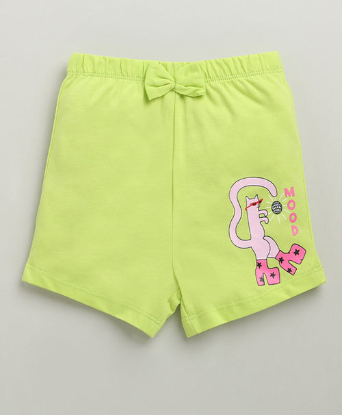 BUMZEE Blue & Green Girls Shorts Pack Of 3
