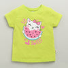 BUMZEE Lime Green & Lavender Girls Half Sleeves Cotton T-Shirts Pack Of 2