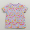 BUMZEE Lime Green & Lavender Girls Half Sleeves Cotton T-Shirts Pack Of 2