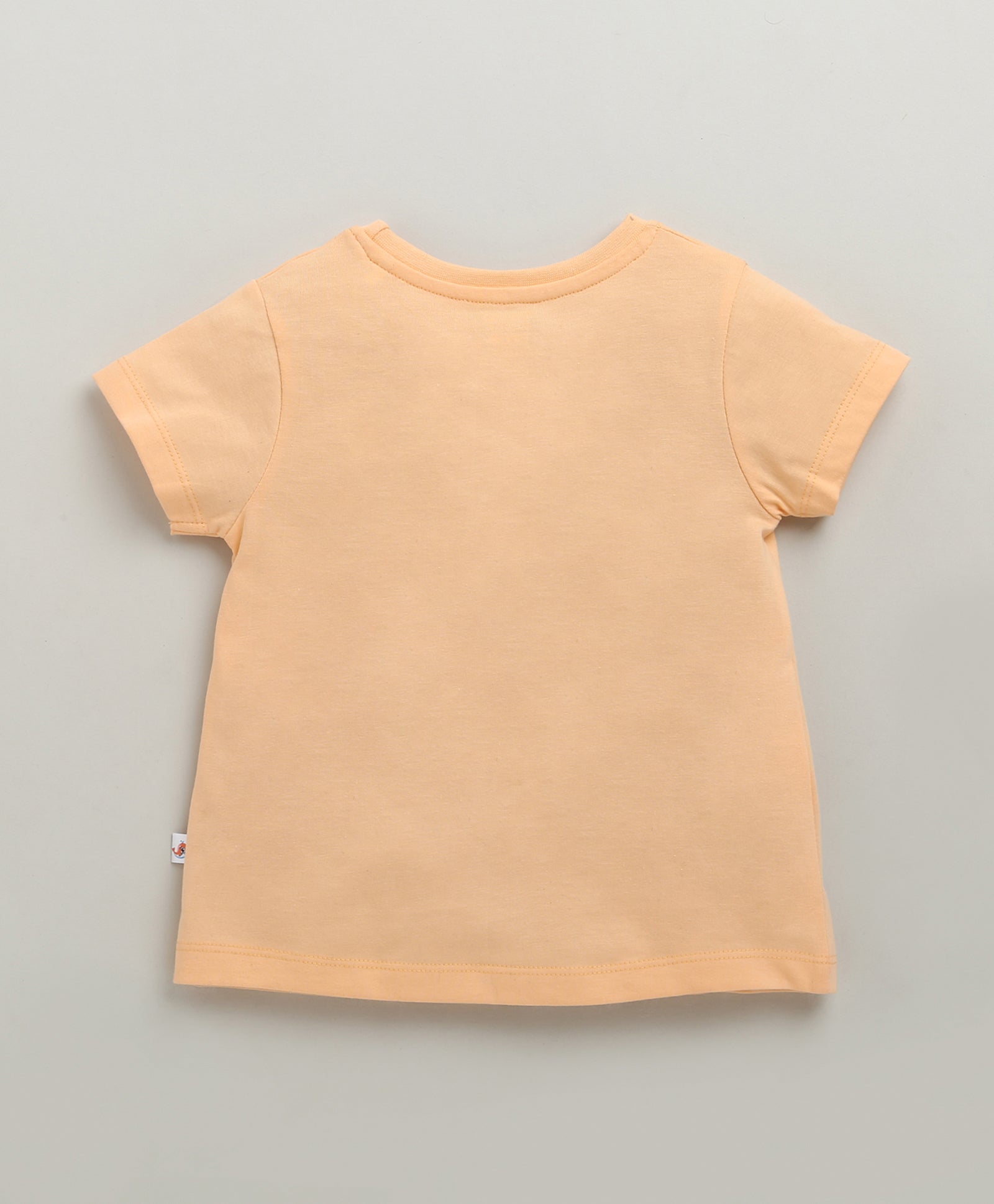 BUMZEE Navy & Peach Girls Half Sleeves Cotton T-Shirts Pack Of 2