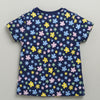 BUMZEE Navy & Peach Girls Half Sleeves Cotton T-Shirts Pack Of 2