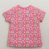BUMZEE Pink & Yellow Girls Half Sleeves Cotton T-Shirts Pack Of 2
