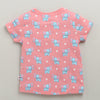 BUMZEE Green & Pink Girls Half Sleeves Cotton T-Shirts Pack Of 2