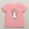 BUMZEE Blue & Pink Girls Half Sleeves Cotton T-Shirts Pack Of 2