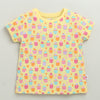 BUMZEE Yellow & Lavender Girls Half Sleeves T-Shirt & Short Set