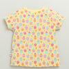 BUMZEE Yellow & Lavender Girls Half Sleeves T-Shirt & Short Set