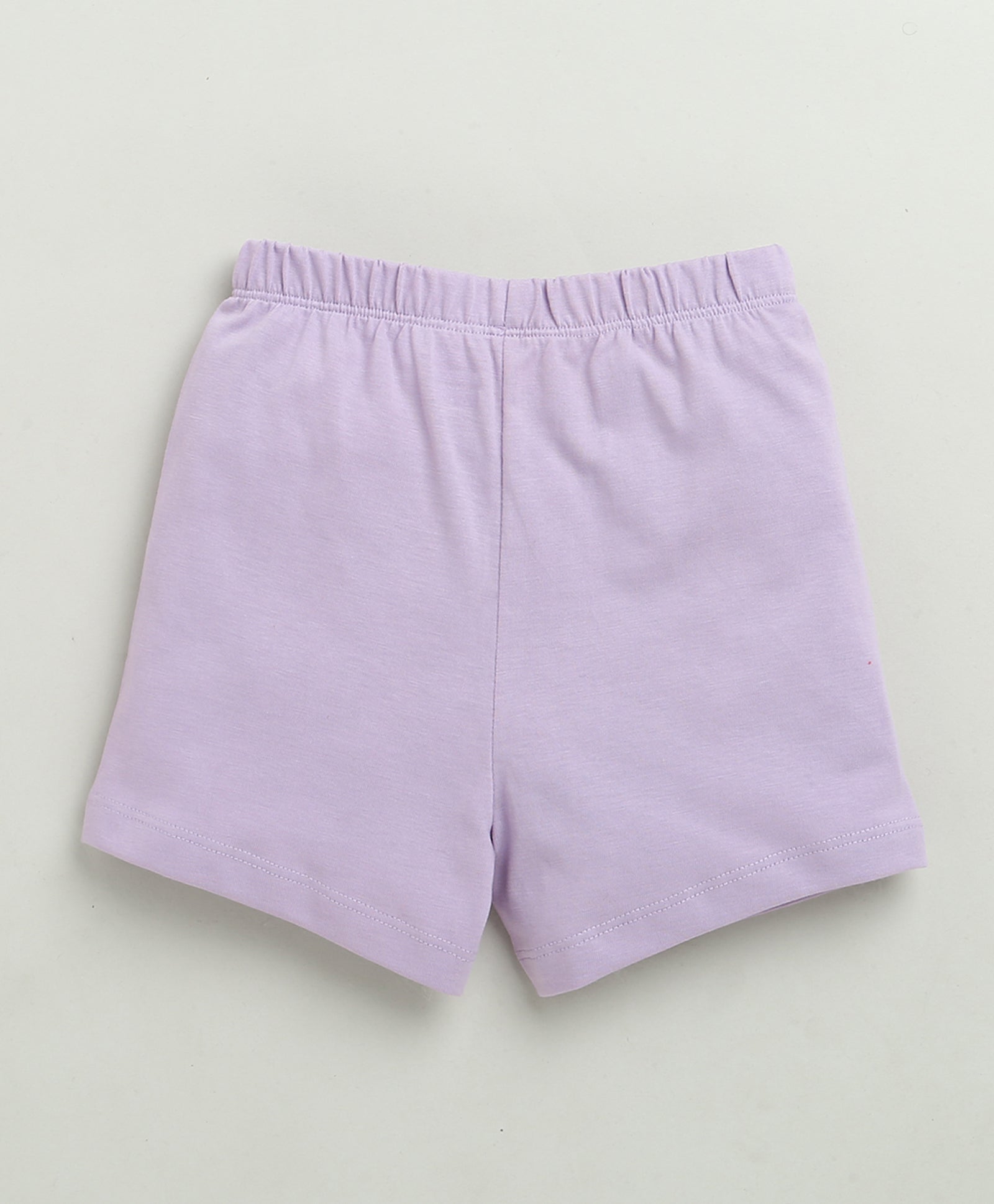 BUMZEE Yellow & Lavender Girls Half Sleeves T-Shirt & Short Set