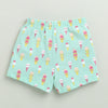 BUMZEE Mint Green Girls Half Sleeves T-Shirt & Short Set