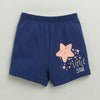 BUMZEE Peach & Navy Girls Half Sleeves T-Shirt & Short Set