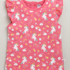 BUMZEE Pink & Yellow Girls Cap Sleeves T-Shirt & Short Set