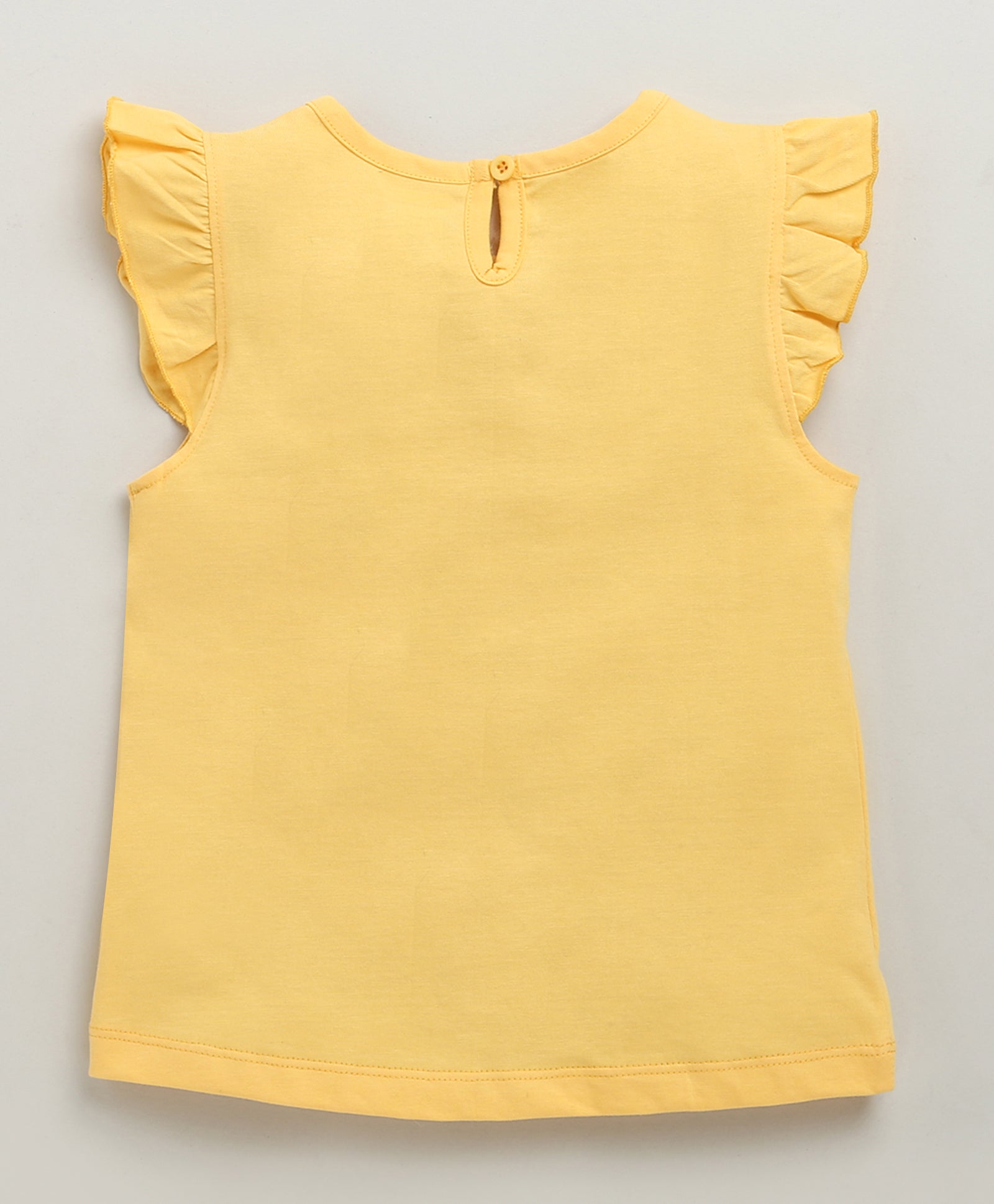 BUMZEE Mint & Yellow Girls Cap Sleeves T-Shirt & Short Set
