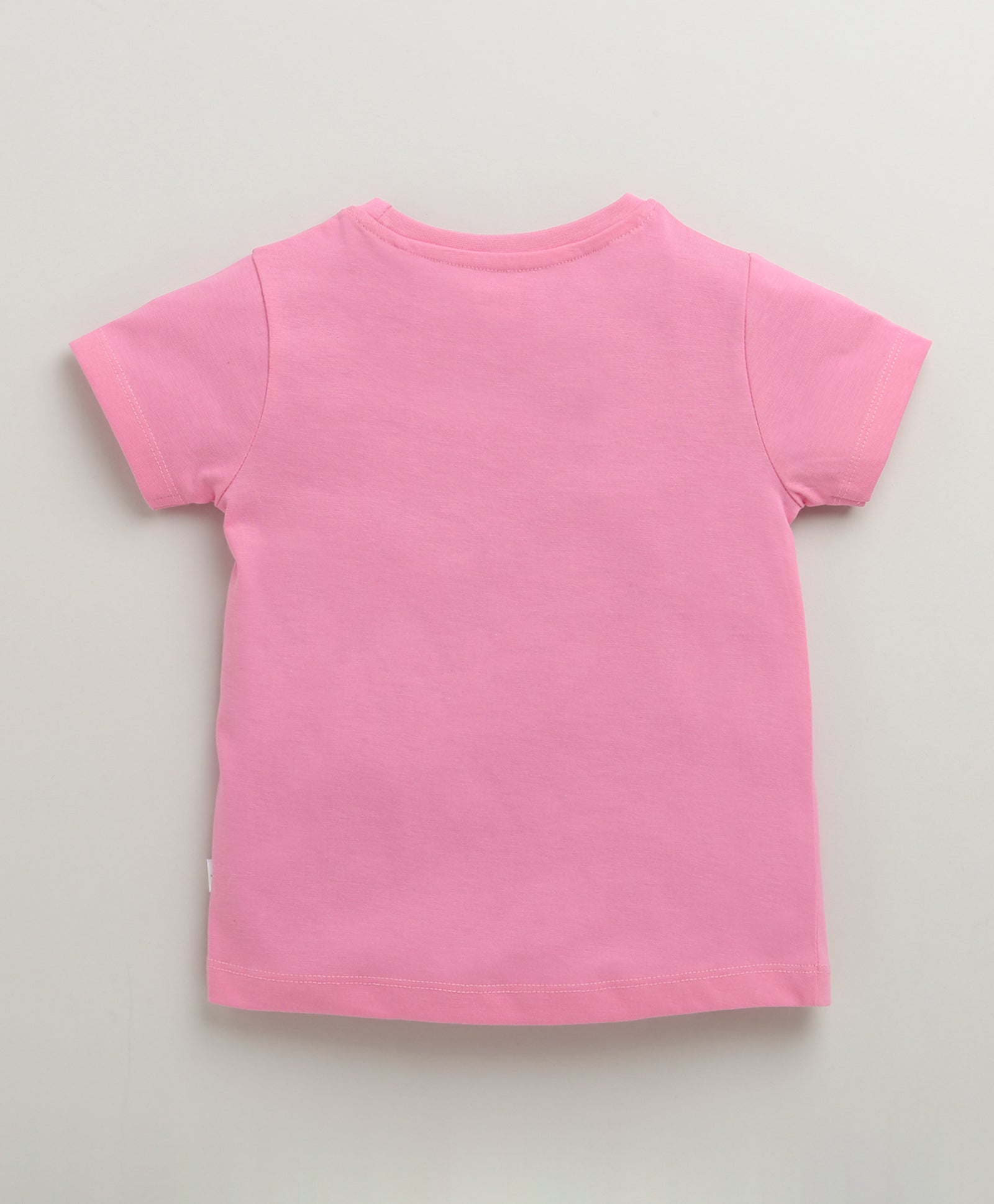 Girls 100% Cotton Animal T-Shirt & Pyjama Set - Pink & White