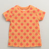 Girls 100% Cotton Graphic T-Shirt & Pyjama Set - Peach