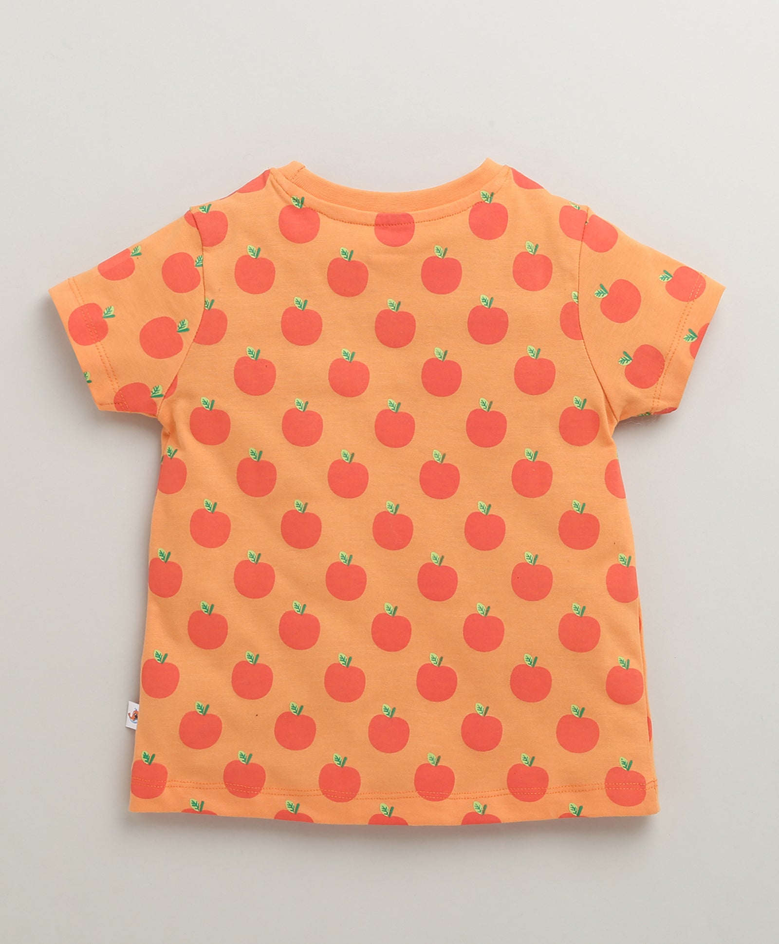 Girls 100% Cotton Graphic T-Shirt & Pyjama Set - Peach