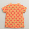 Girls 100% Cotton Graphic T-Shirt & Pyjama Set - Peach
