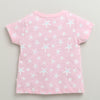 Girls 100% Cotton Graphic T-Shirt & Pyjama Set - Baby Pink & Blue