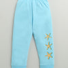 Girls 100% Cotton Graphic T-Shirt & Pyjama Set - Baby Pink & Blue