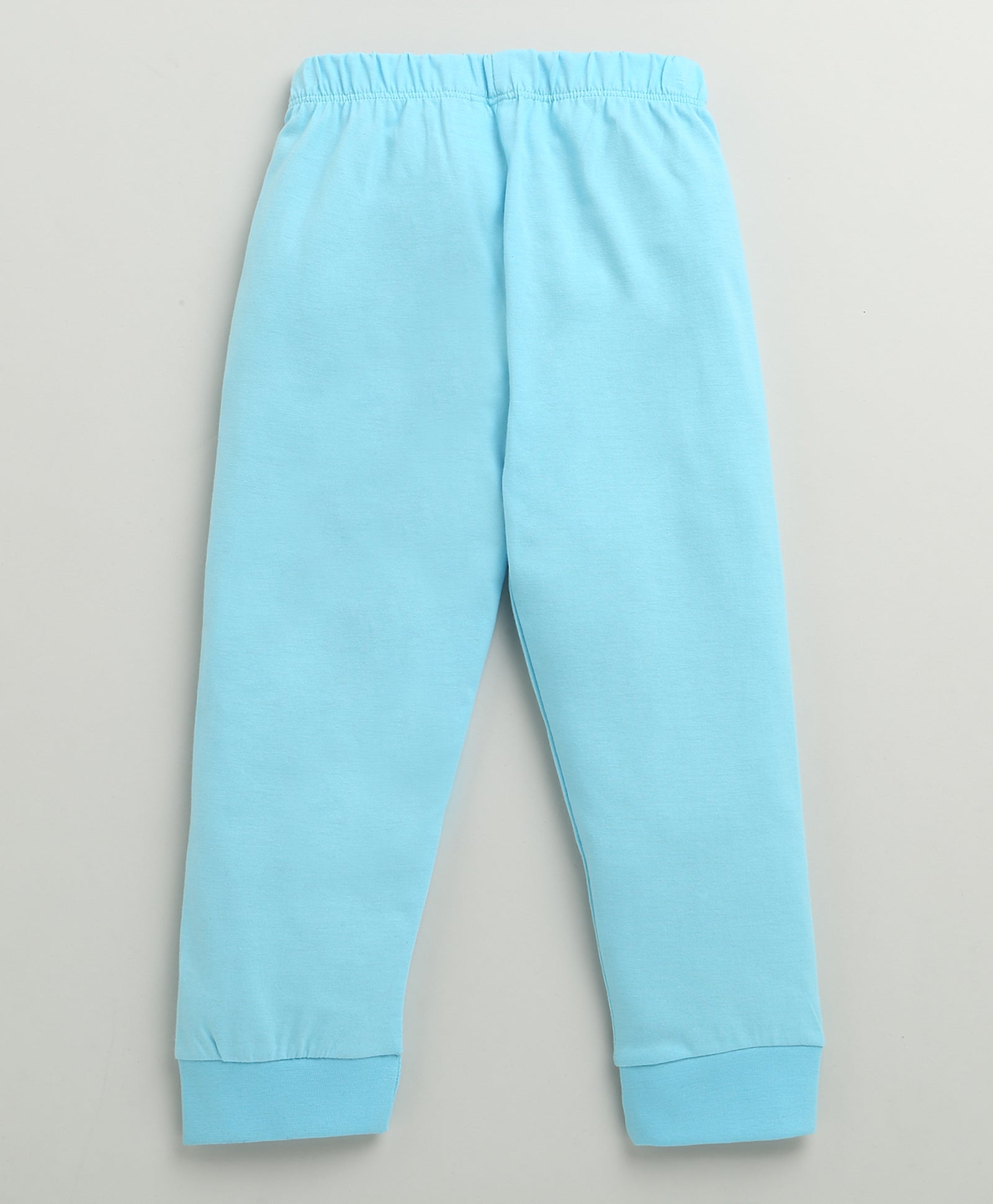 Girls 100% Cotton Graphic T-Shirt & Pyjama Set - Baby Pink & Blue
