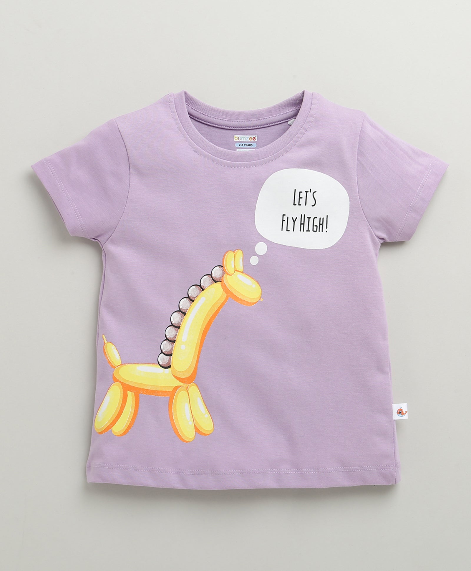 Girls 100% Cotton Animal T-Shirt & Pyjama Set - Lilac