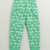 Girls 100% Cotton Floral T-Shirt & Pyjama Set - Mint Green & Navy