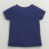 Girls 100% Cotton Animal T-Shirt & Pyjama Set - Navy & Pink
