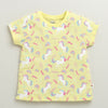Girls 100% Cotton Animal T-Shirt & Pyjama Set - Yellow