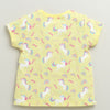 Girls 100% Cotton Animal T-Shirt & Pyjama Set - Yellow