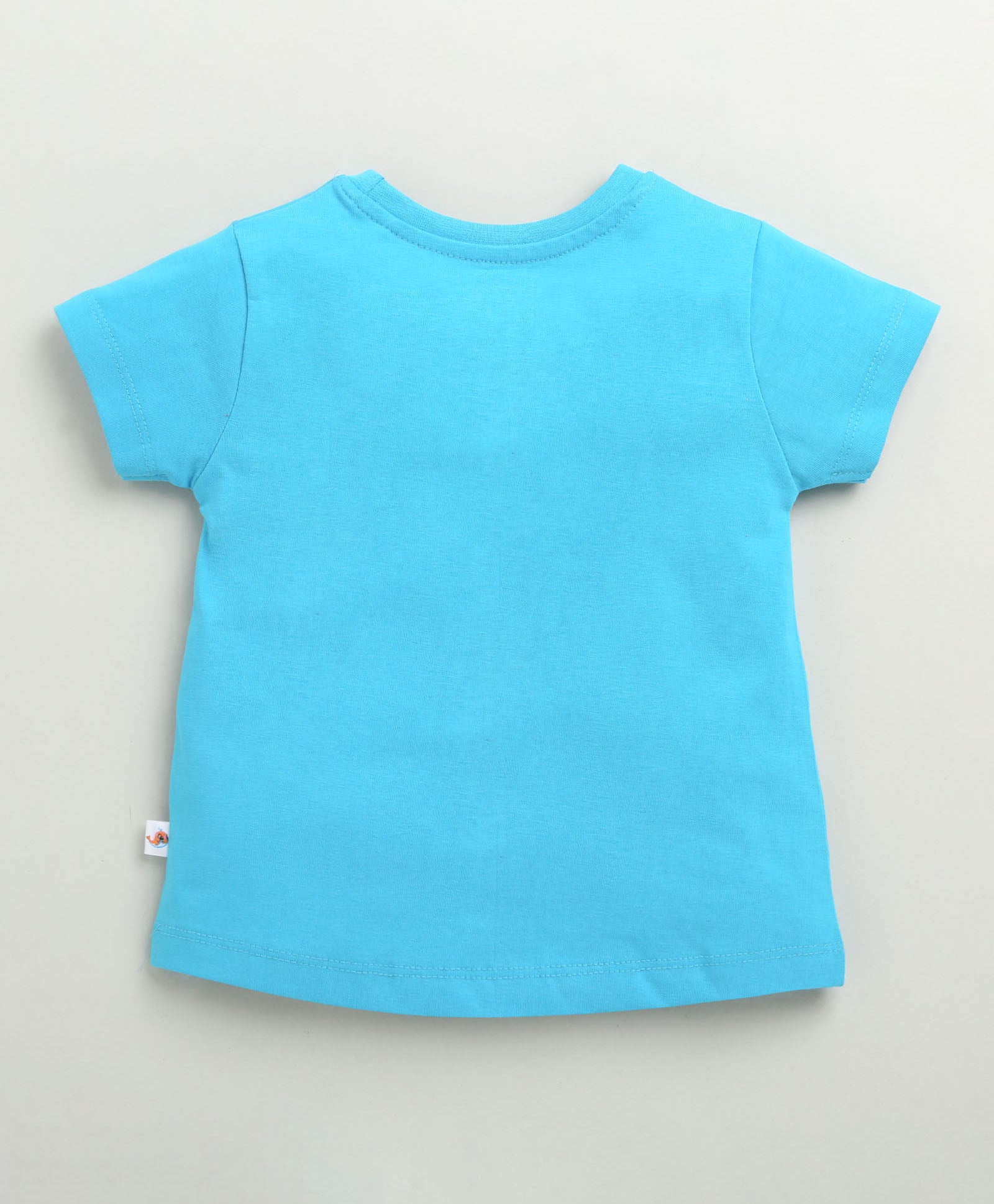 Girls 100% Cotton Animal T-Shirt & Capri Set - Blue & Yellow