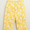Girls 100% Cotton Animal T-Shirt & Capri Set - Blue & Yellow