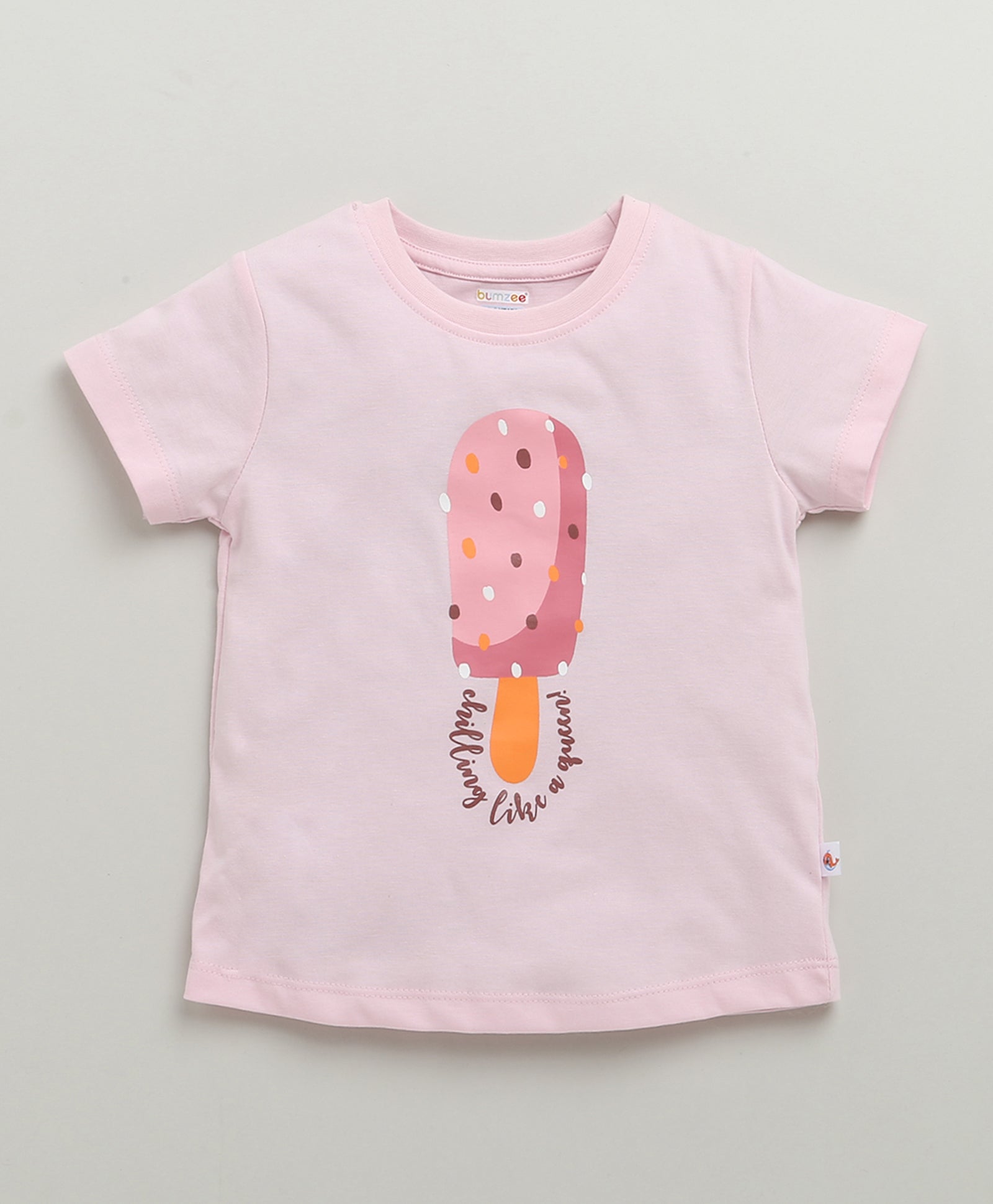 Girls 100% Cotton Graphic T-Shirt & Capri Set - Pink & Green
