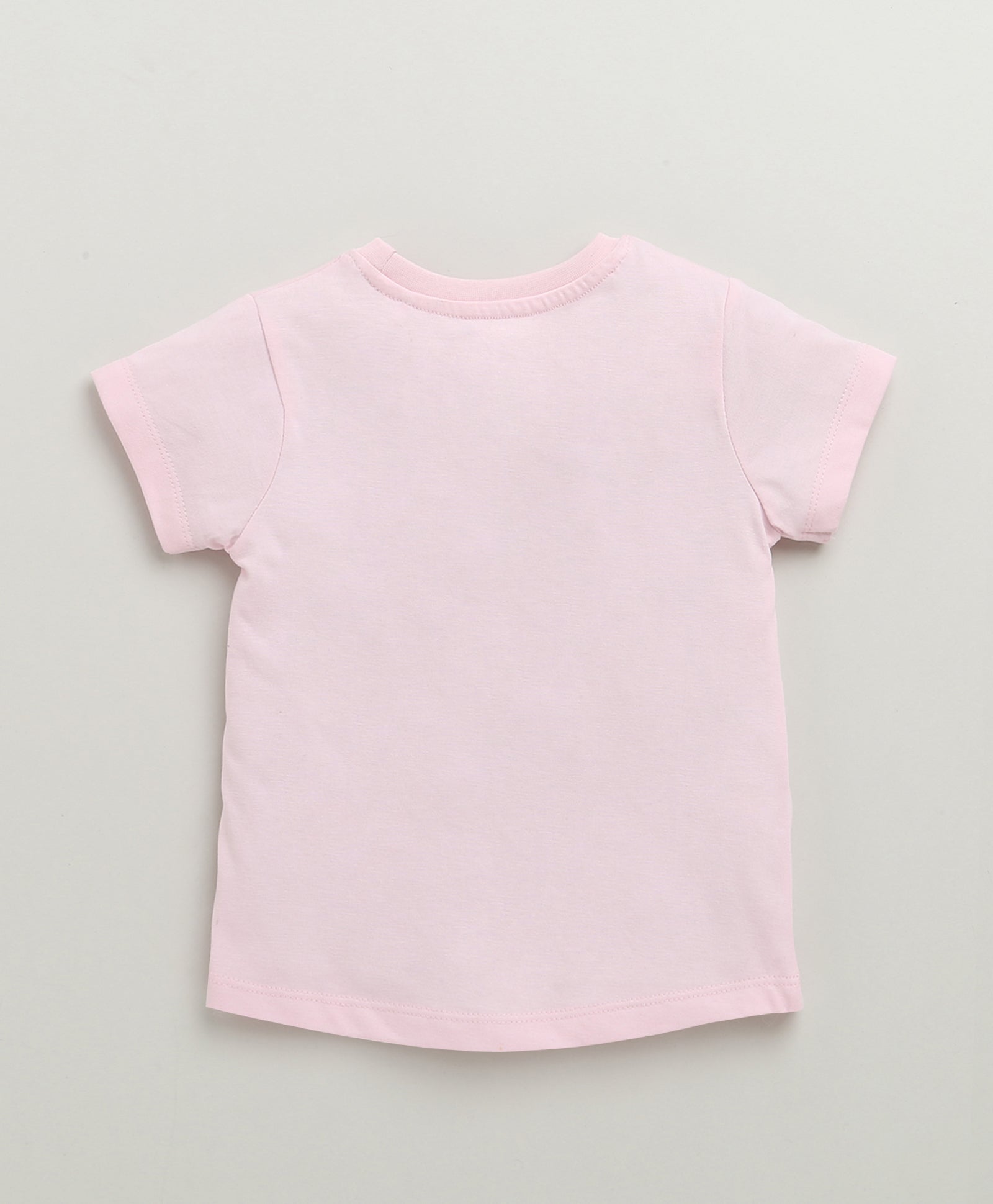 Girls 100% Cotton Graphic T-Shirt & Capri Set - Pink & Green