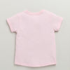 Girls 100% Cotton Graphic T-Shirt & Capri Set - Pink & Green