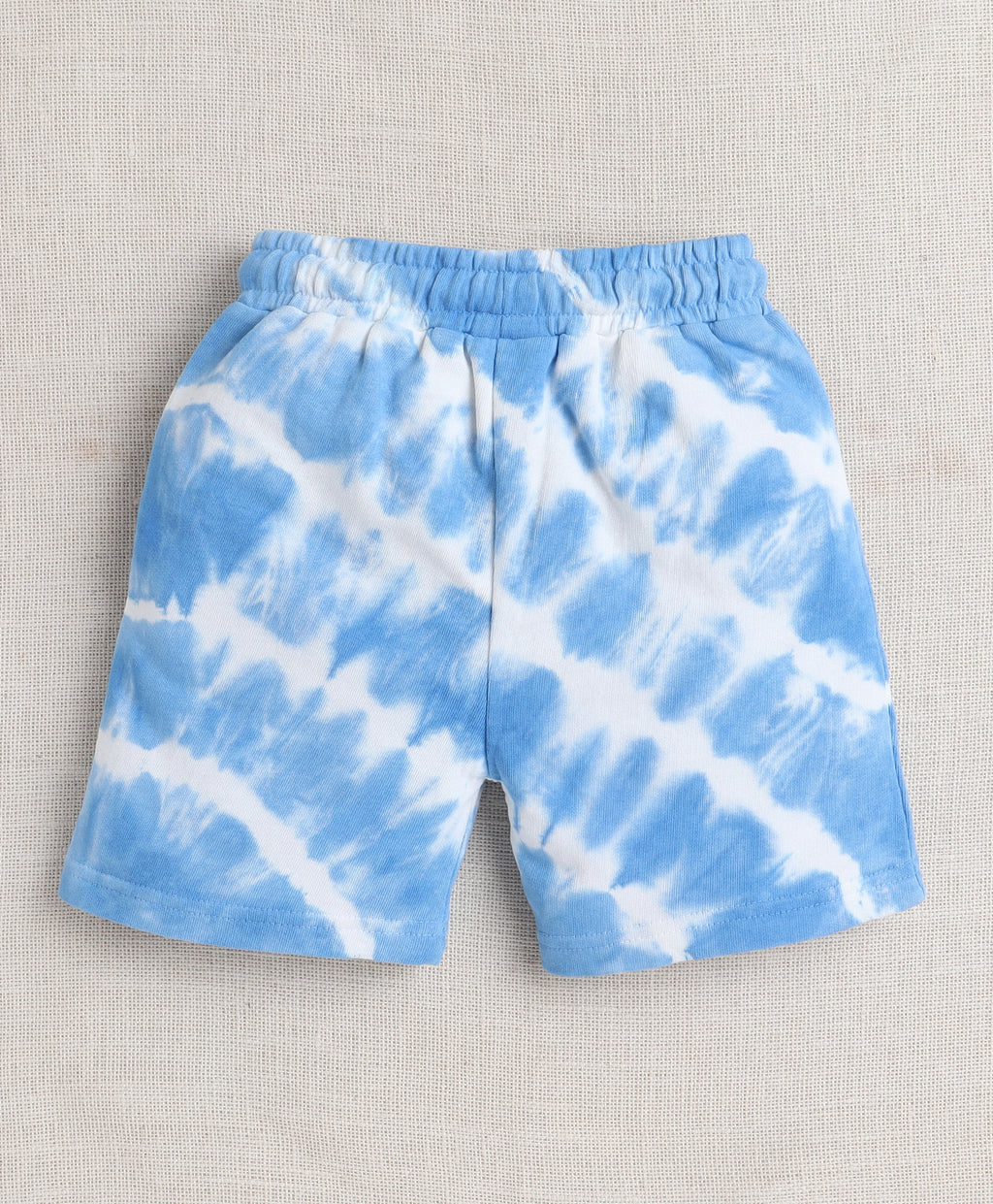 Bumzee Blue Tie & Dye Shorts, 100% Cotton (Style Peb10495)